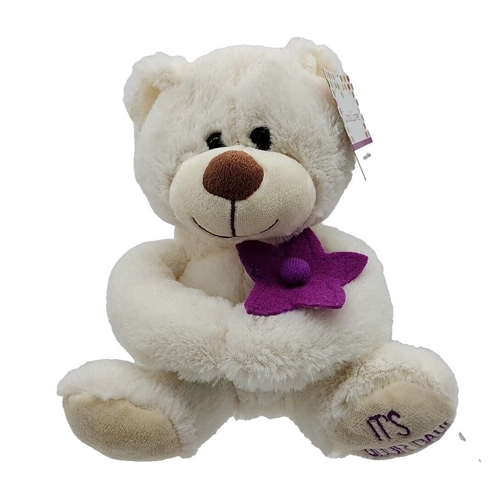 Goffa Lotsa Love Teddy Bear White Birthday Wishes Plush Stuffed Animal Gift 8"